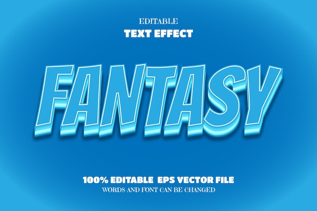 Fantasi texteffekt med redigerbar font