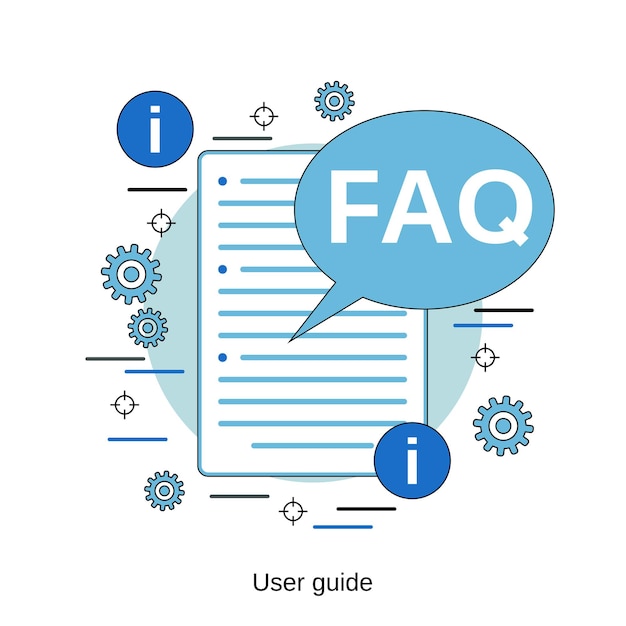 FAQ flat design stil vektor koncept illustration