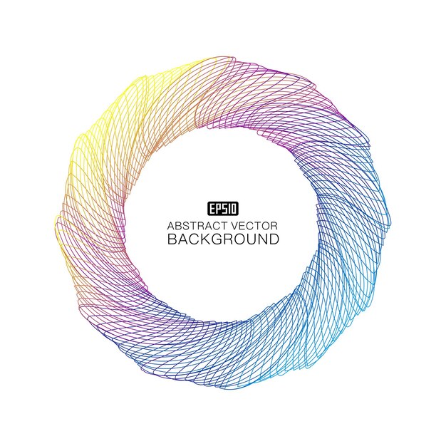 Färggradientlinjer bildar ett abstrakt spiralbladsmönster