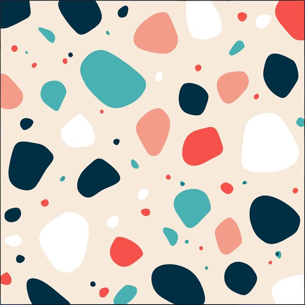 Färgstark terrazzo mönsterdesign