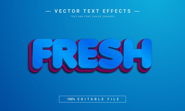 Färsk redigerbar text effekt