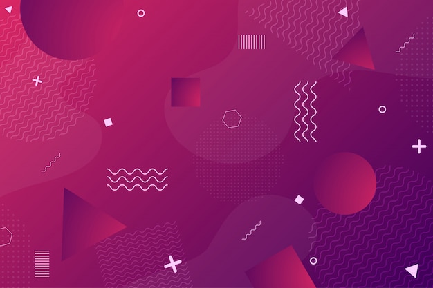 Farverig abstrakt baggrund med minimal geometri som element.