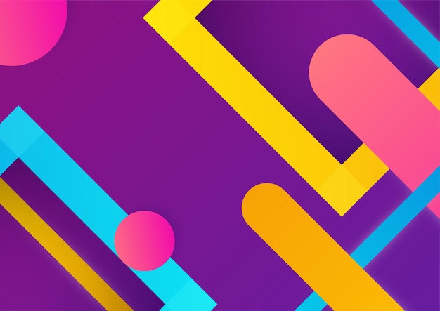 Farverig abstrakt baggrund. Vektorteknologi-baggrund med geometriske former til design af brochurer, hjemmesider og flyere. Geometriske former som wallpaper til plakater, certifikater, præsentationer og landingssider