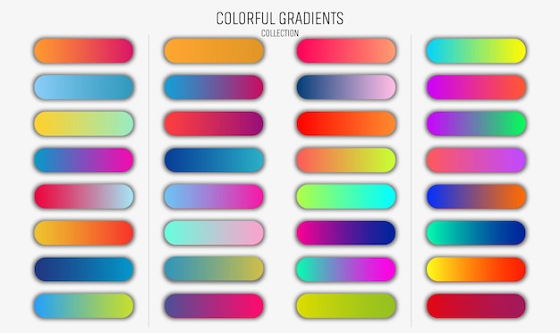 Farverig gradient farvepalet 2022