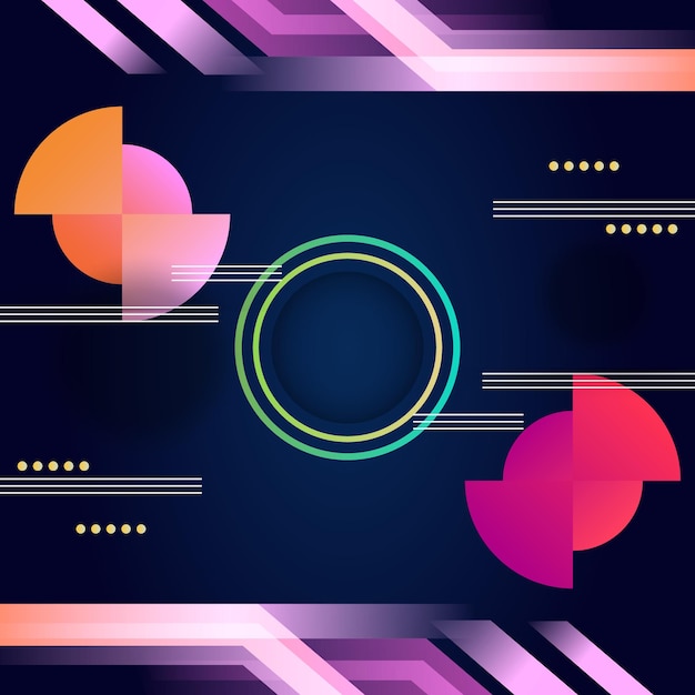 Farverig gradient geometrisk baggrund