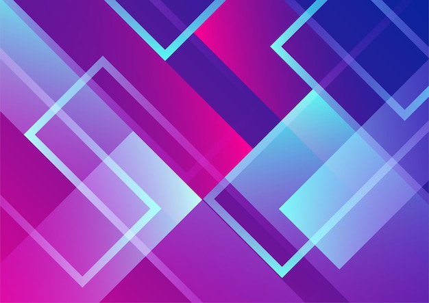 Farverig, levende, strålende gradient abstrakt baggrund med geometriske former