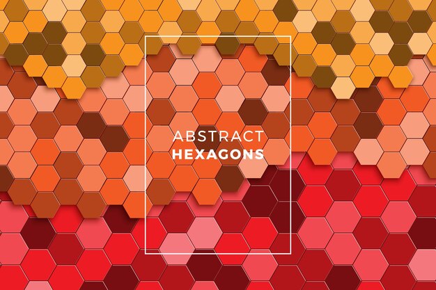 Farverig mosaik af sekskanter. Abstrakt geometrisk baggrund