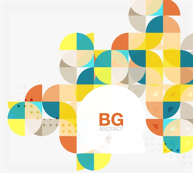 Farverige cirkler moderne abstrakt komposition med tekst Geometrisk baggrund Vektorskabelon baggrund for arbejdsgang layout diagram nummer muligheder eller webdesign