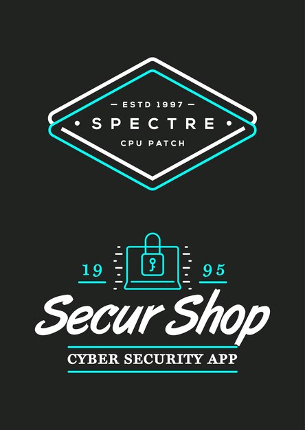 Farverigt cyber security skilt eller banner med ikon, fladt design, krypteringsapplikation, operationel vektor, minimal