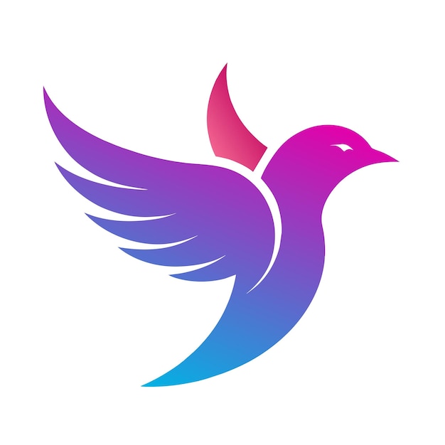 Farverigt fugle gradient Illustration Logo koncept