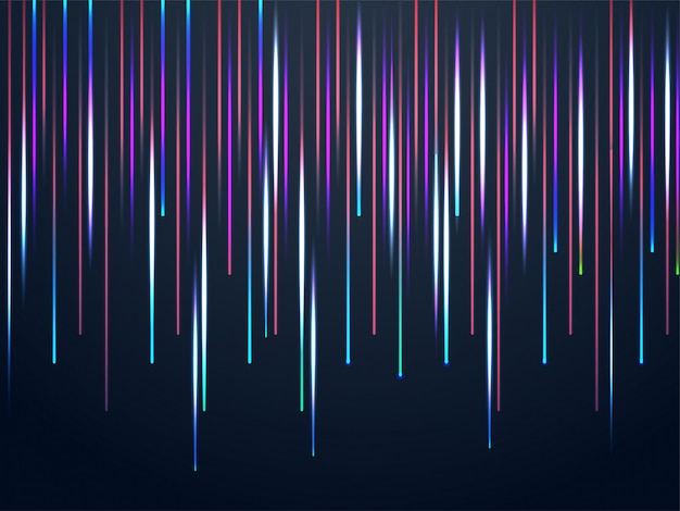 Farverigt laserlys, der falder, abstrakt baggrund.