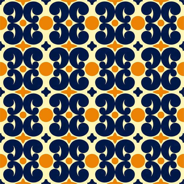 Farverigt moderne sømløst mønster med fladt design.