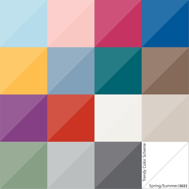 Fashion color design scheme for spring and summer season of 2022