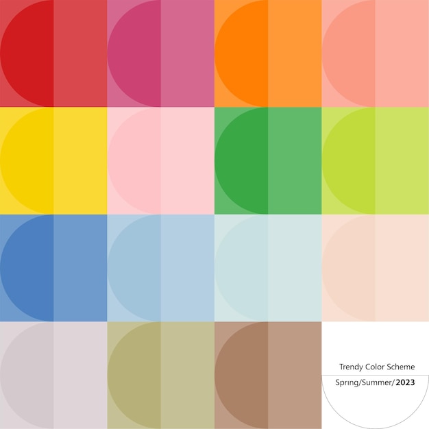 Fashion color scheme for spring and summer season of 2023