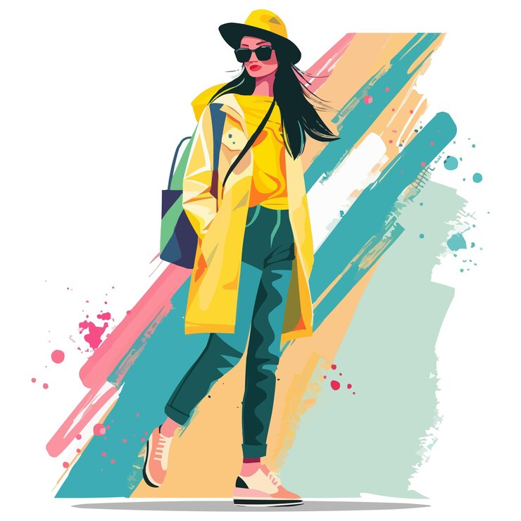 Vektör fashion girl clipart vector