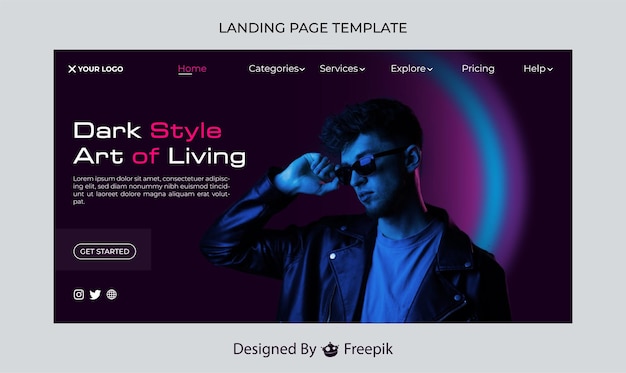 Fashion landing page templte