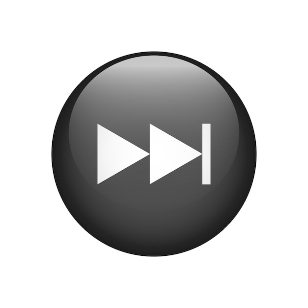 fast forward icon isolated on white background next round button vector illustration