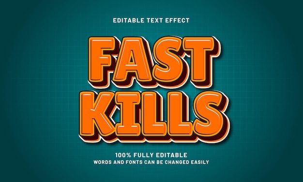 fast kills editable text effects with a game and kids theme