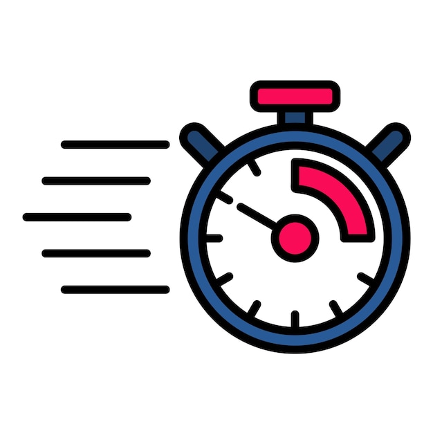Fast Time Flat Illustration