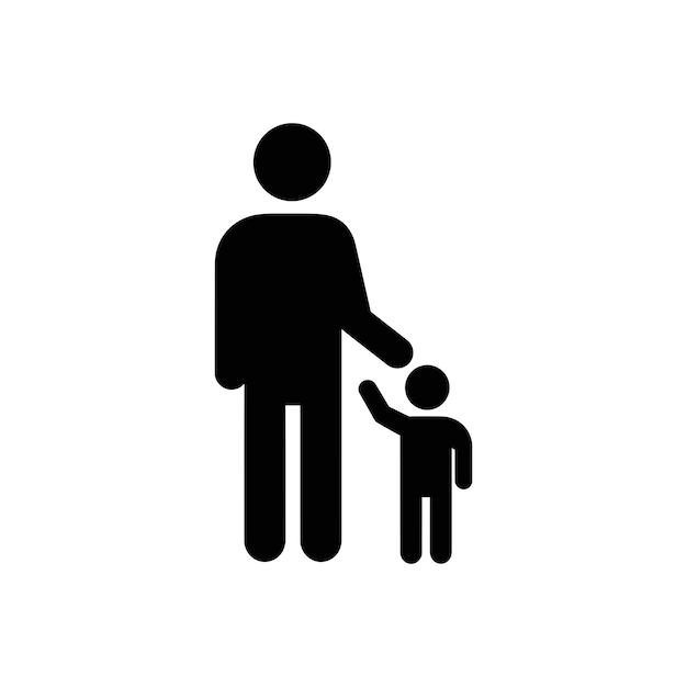 Fatherhood icon illustrating parental guidance and family connection concept