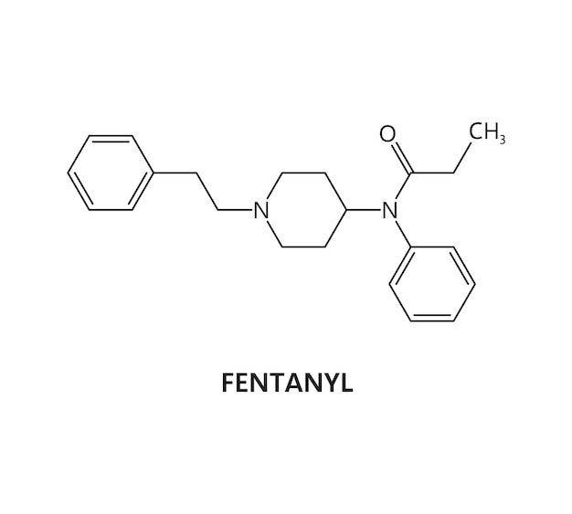 Fentanyl synthetic drug molecule structure formula