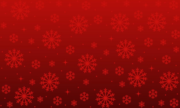 Festive Red Snowflake Background with Gradient
