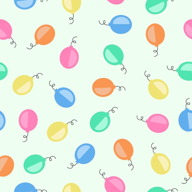Festive vector colorful balloons pattern