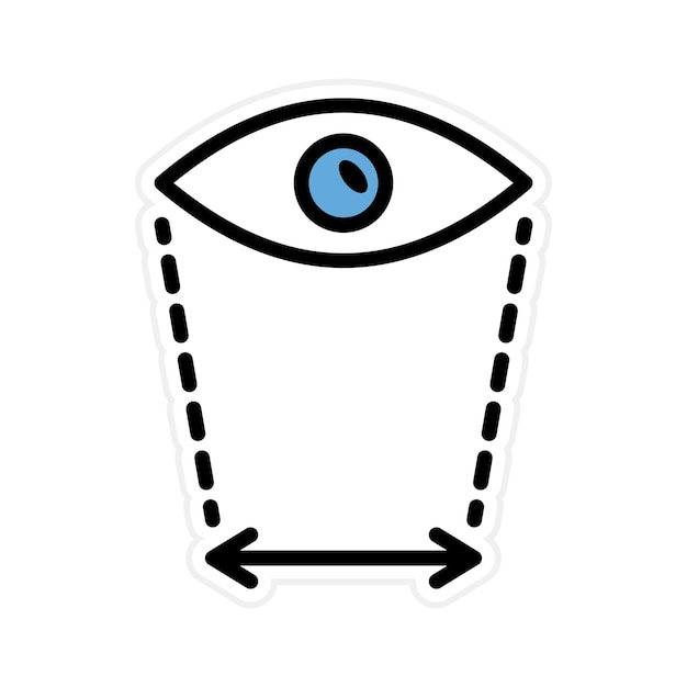 Field Of View icon vector image Can be used for Augmented Reality