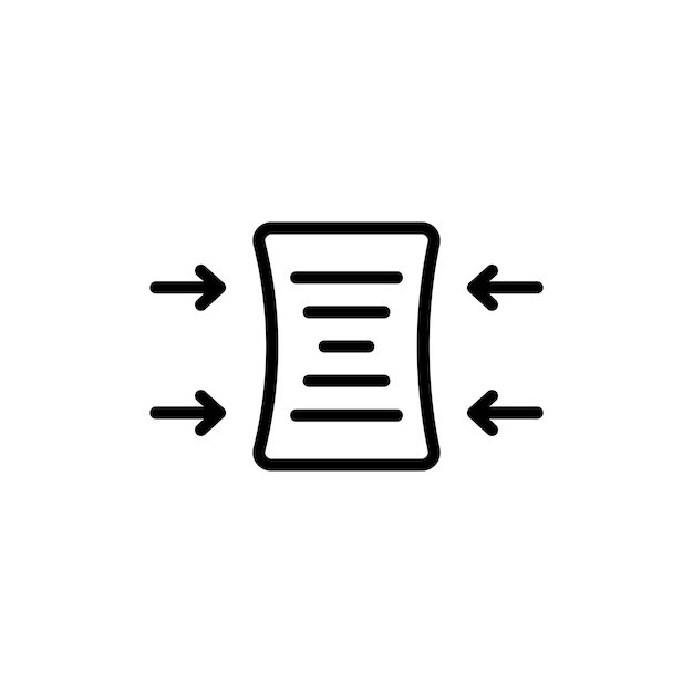 File compressor icon set Reduce data and size of the Folder vector symbol in a black filled and outlined style Size Compressor sign