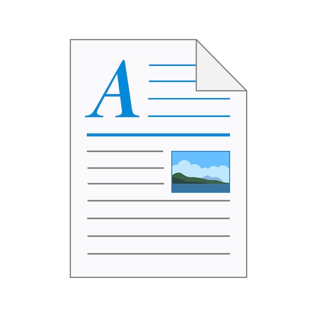 File computer document icon isolated on white background. Color folder