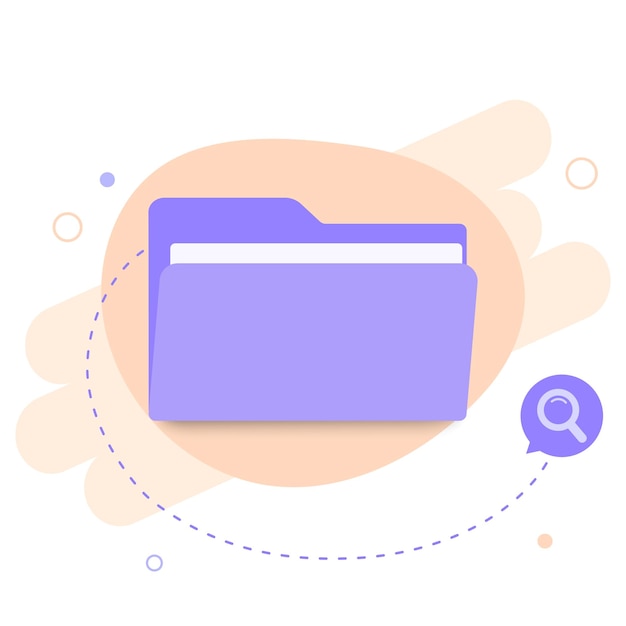 File folder office supply icon in flat style Vector