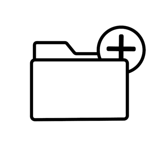 File folder vector icon symbol graphic isolated sign web icon design