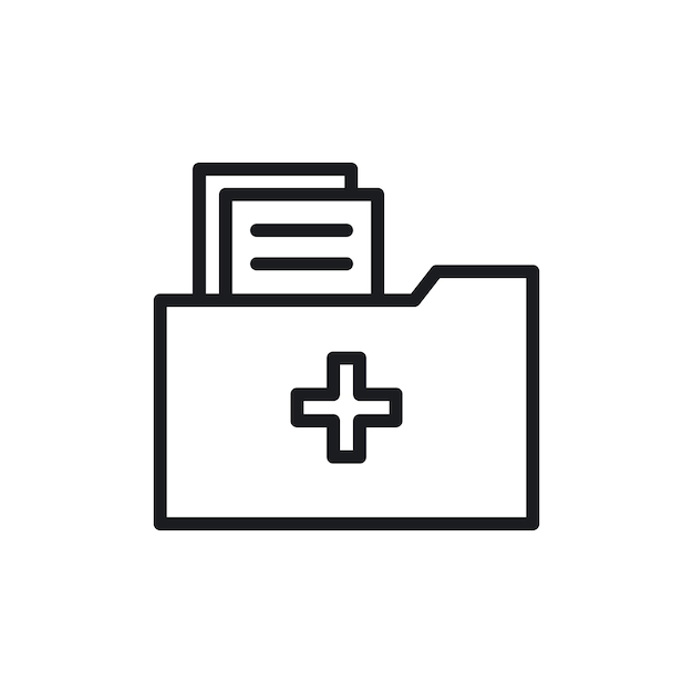 file medical icon isolated on white background