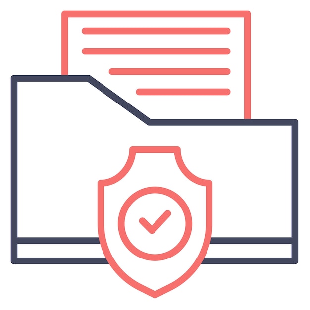 File Protection Vector Illustration Style