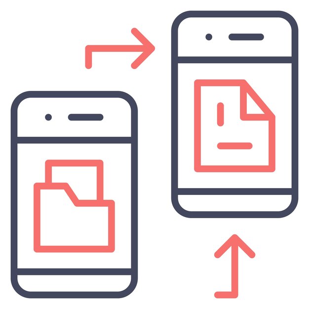 file transfer vector illustration style