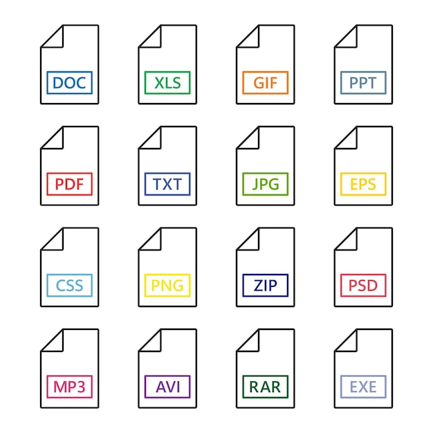 File type icon vector illustration Document on isolated background Extansion sign concept