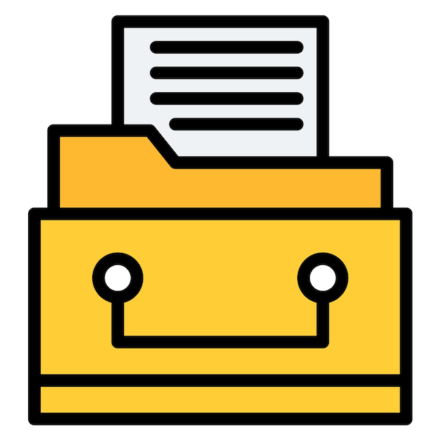 Files in Drawer icon vector image Can be used for Trading