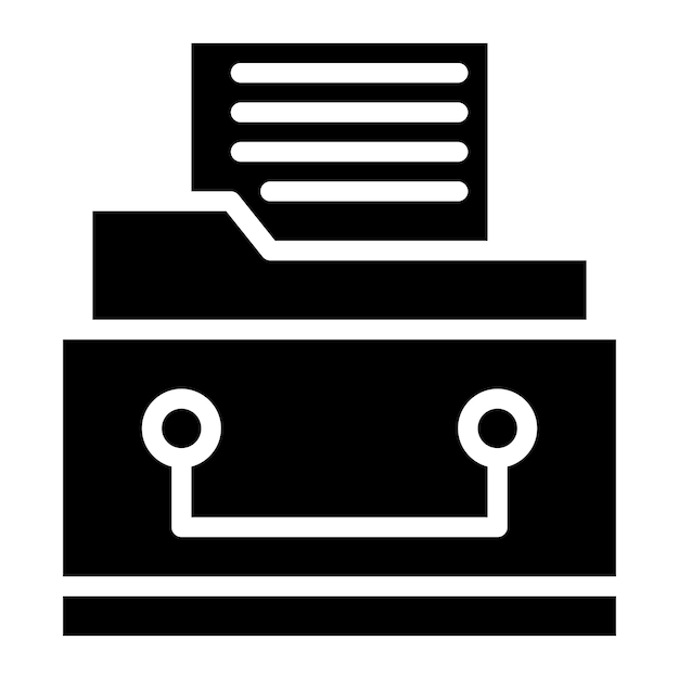 Files in Drawer icon vector image Can be used for Trading