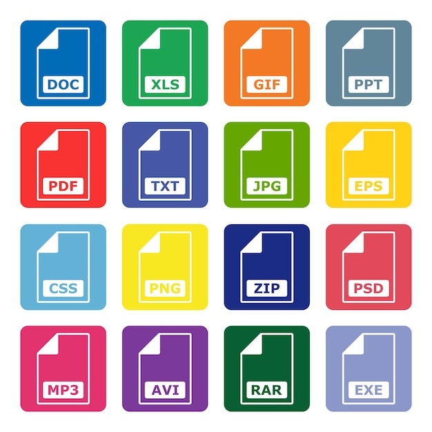 Filtype ikon vektor illustration Dokument på isoleret baggrund Udvidelse skilt koncept
