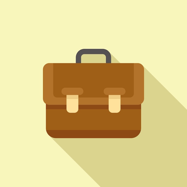 Finance bag icon flat vector Business research Market report