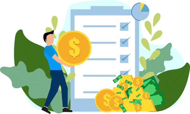 Finance Business Flat Design Illustration