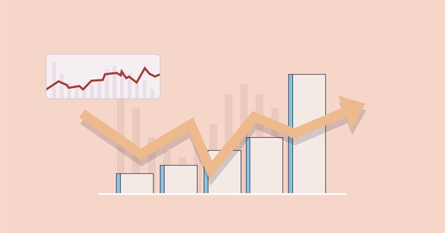 Finance growth and analyzing investments, celebrating financial success, money growth.