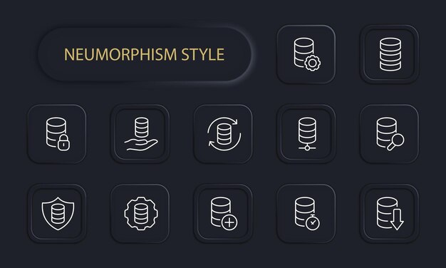 Finance icon set Money cash transfer dollar bill currency coin cent transaction arrows beg send receive Business concept Neomorphism style Vector line icon for Business