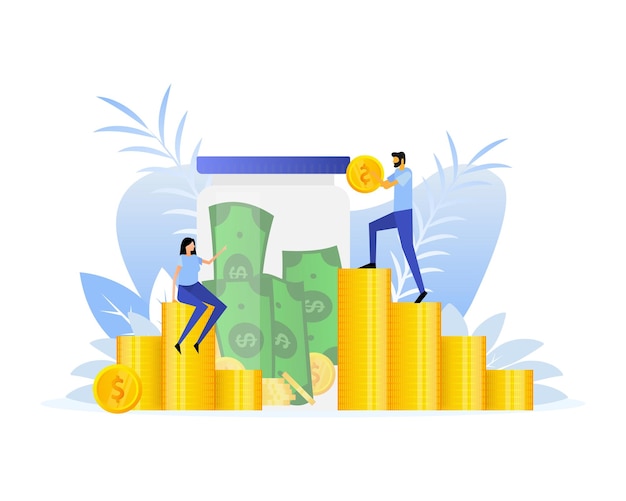 Finance money people great design for any purposes Vector illustration