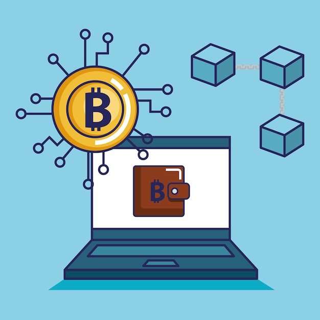 Finance with bitcoin icons