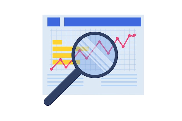 Financial administration, examiner, audit  concept. Company tax and account. Vector illustration