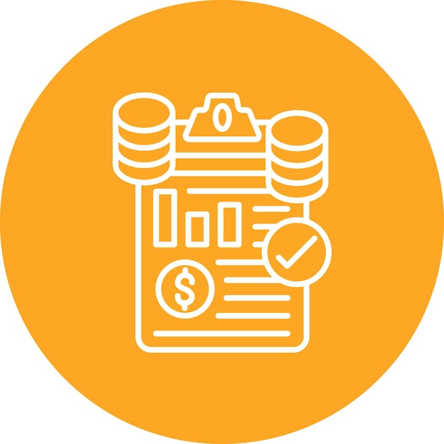 Financial Data Report icon vector image Can be used for Accounting