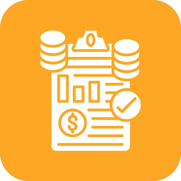 Financial Data Report icon vector image Can be used for Accounting
