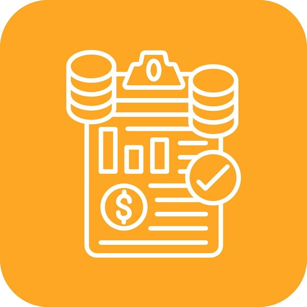 Financial Data Report icon vector image Can be used for Accounting