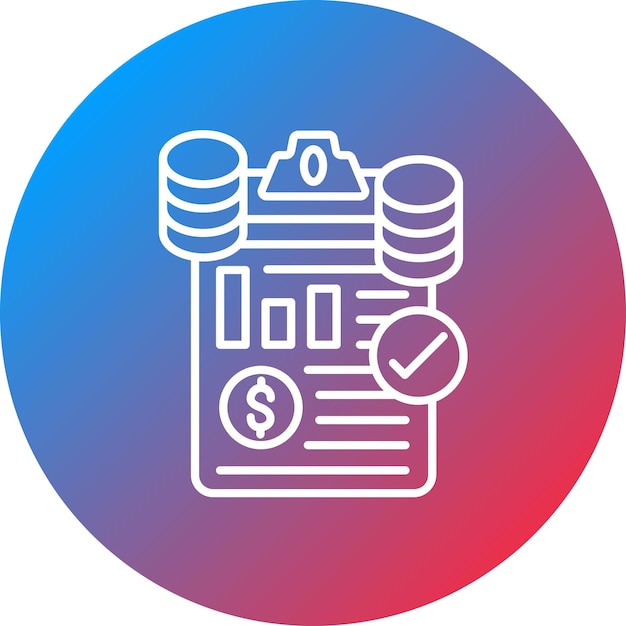 Financial Data Report icon vector image Can be used for Accounting